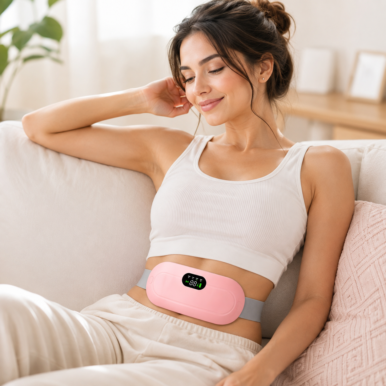 Period Cramps Massager | Portable Cordless Heating pad for Menstrual Cramps Relief,